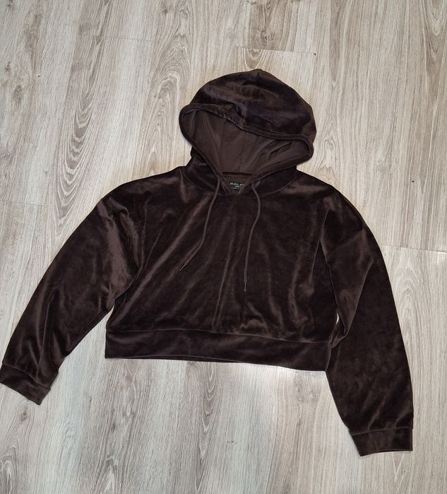 Велюрова укорочена толстовка. Б/у.