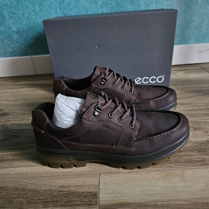 Ecco Rugged Truck brązowe skórzane męskie wodoodporne  41  27