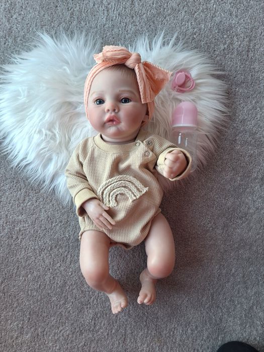 Lalka jak żywe dziecko reborn piękna NOWA duża 48 cm ubrana jak na zdj
