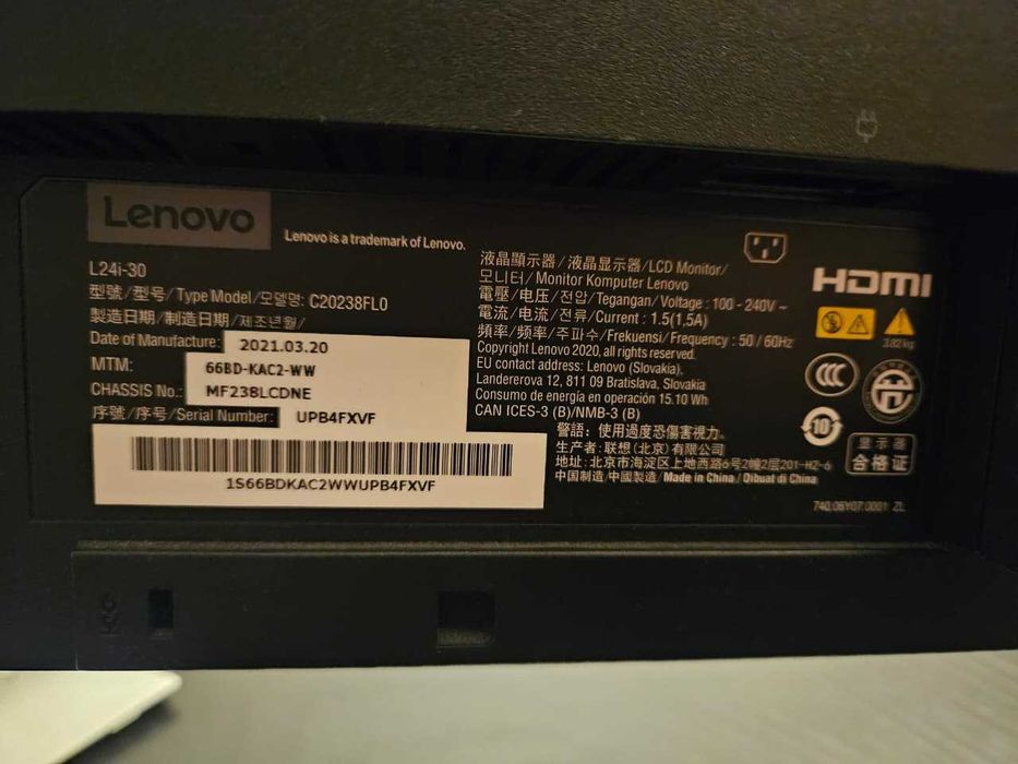 Monitor 24 Lenovo