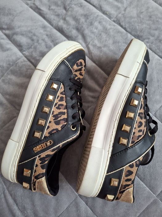 Кеди guess леопардові з шипами