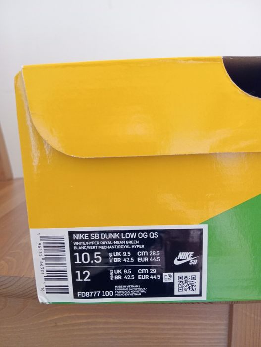 Buty Nike SB Dunk low OG QS rozmiar 44,5