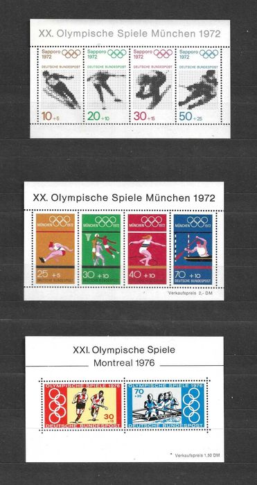 ALEMANHA OCIDENTAL - MNH - Lote  10 Blocos novos - 3 IMAGENS