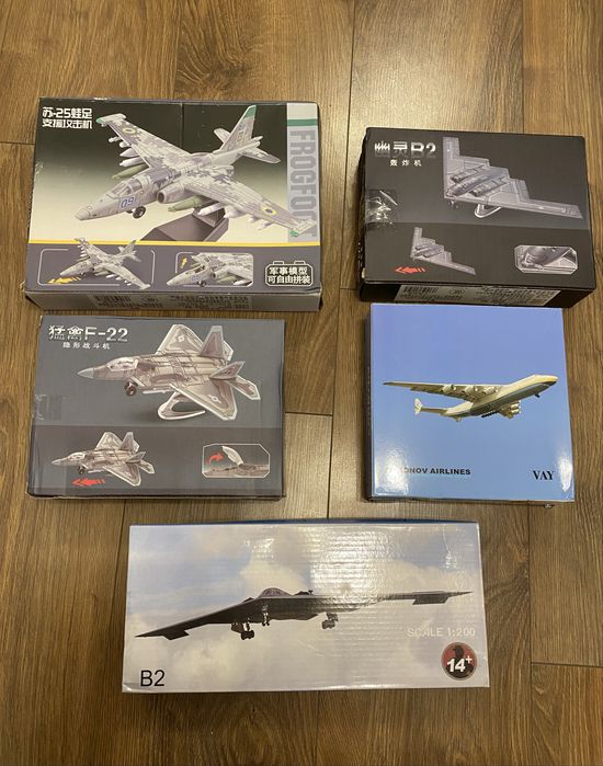 Модель літака МРІЯ АН - 225 / Винищувач F 16 / F22 / F35 / B2 spirit