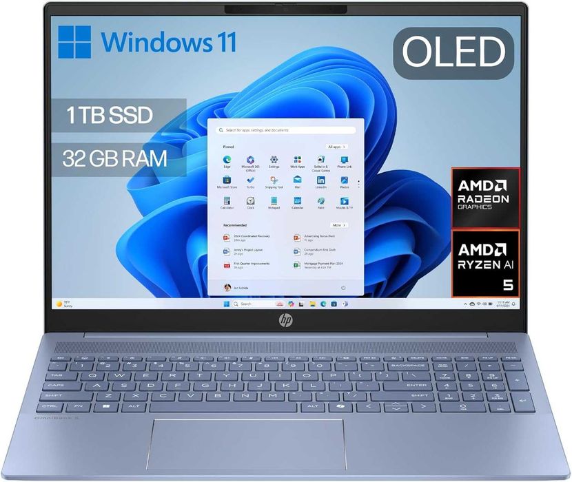 HP OmniBook 5 16 OLED 120hz Ryzen AI 5 330, 32GB RAM, 1TB, Radeon 820M