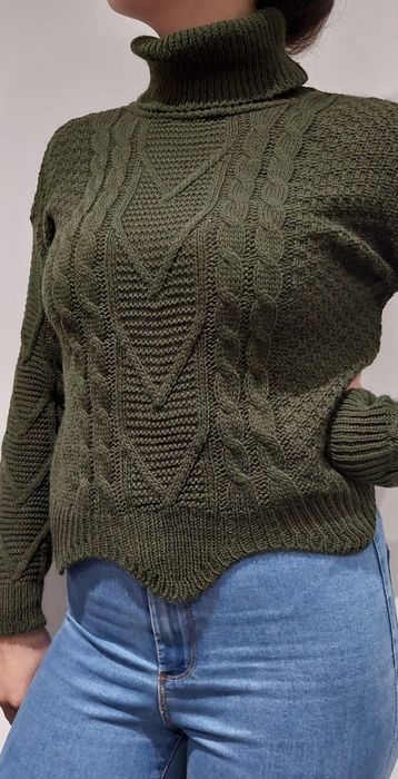 Camisola malha gola alta