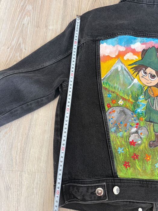 Kurtka jeansowa ręcznie malowana