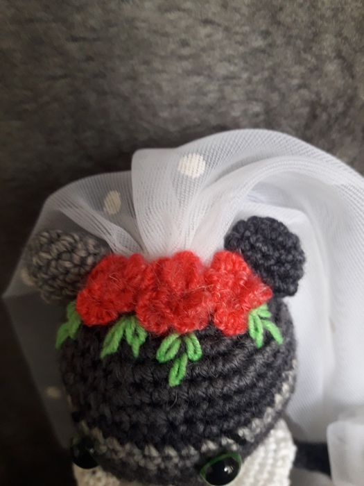 Misie młoda para dekoracja ślubną prezent handmade