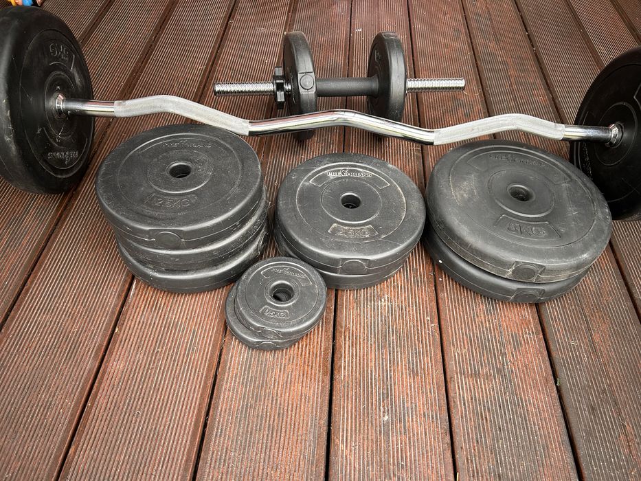 Gryf + hantla z obciążeniem 40 kg