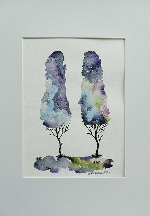 Akwarela Akwarelka Obraz - pt. Przyjaciele 8. A5