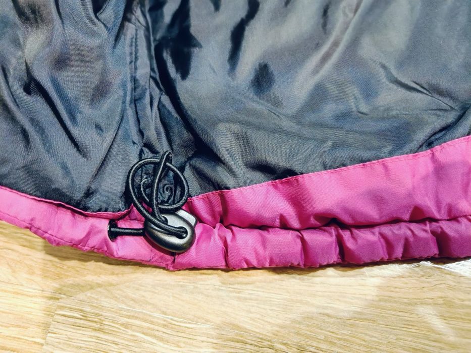 LINDEX lekka kurtka pikowana kaptur odpinany amarantowa pikowana 146