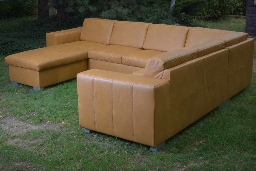Narożnik rogówka 100% skóra naturalna Nowy duży