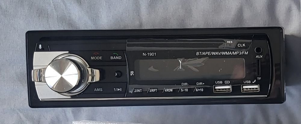 Som para carro, rádio com  Bluetooth  5.0,  mãos livres, automático 'Android device e IOS device',  leitor de MP3 USB - Produto Novo