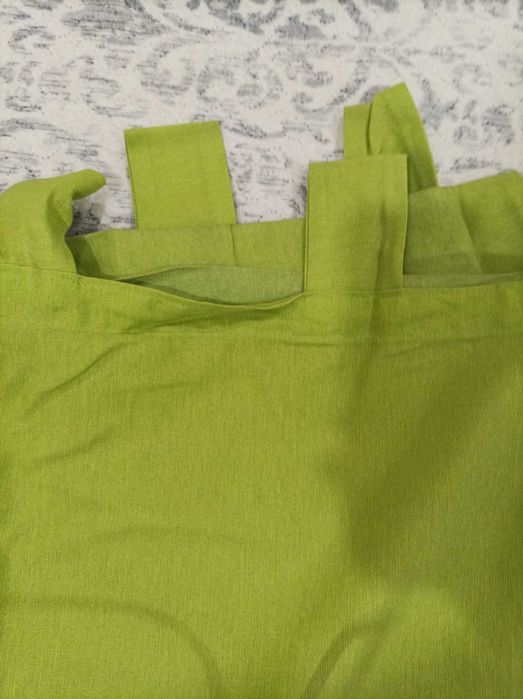 Cortinas com alças - verde