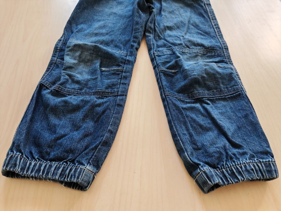110 116 Jeansy Spodnie Bojówki Baggy granatowe długie chłopięce