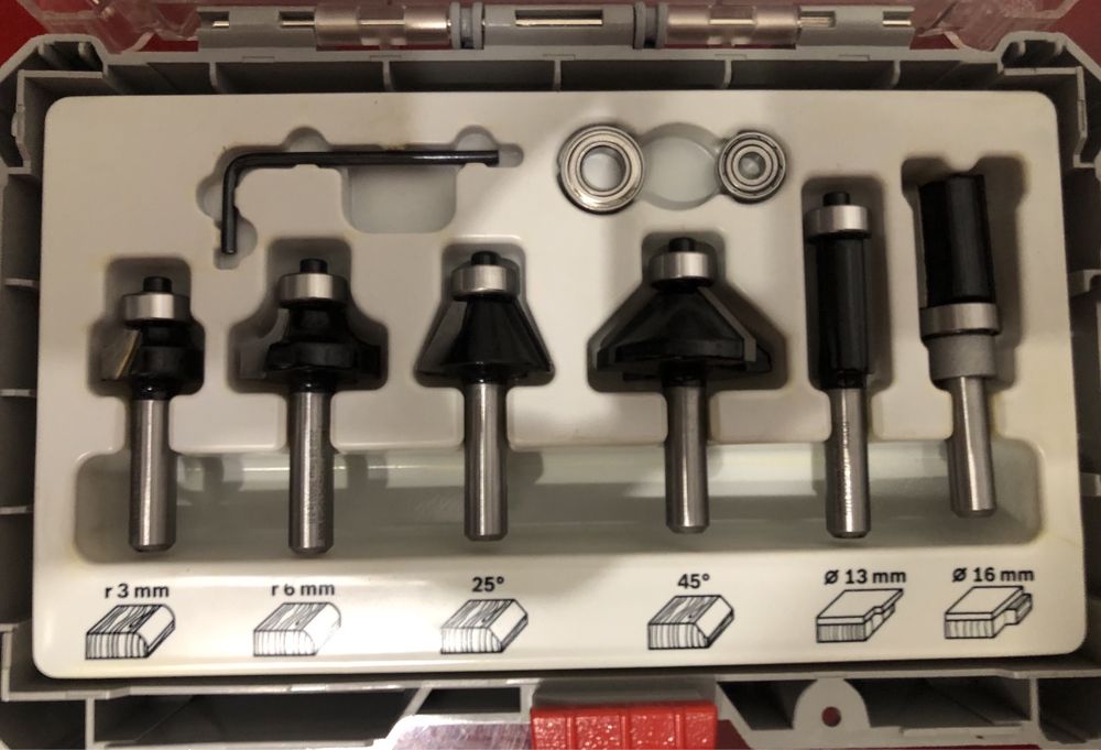 Набір фрез Bosch хвостовик Ø8мм, 6шт