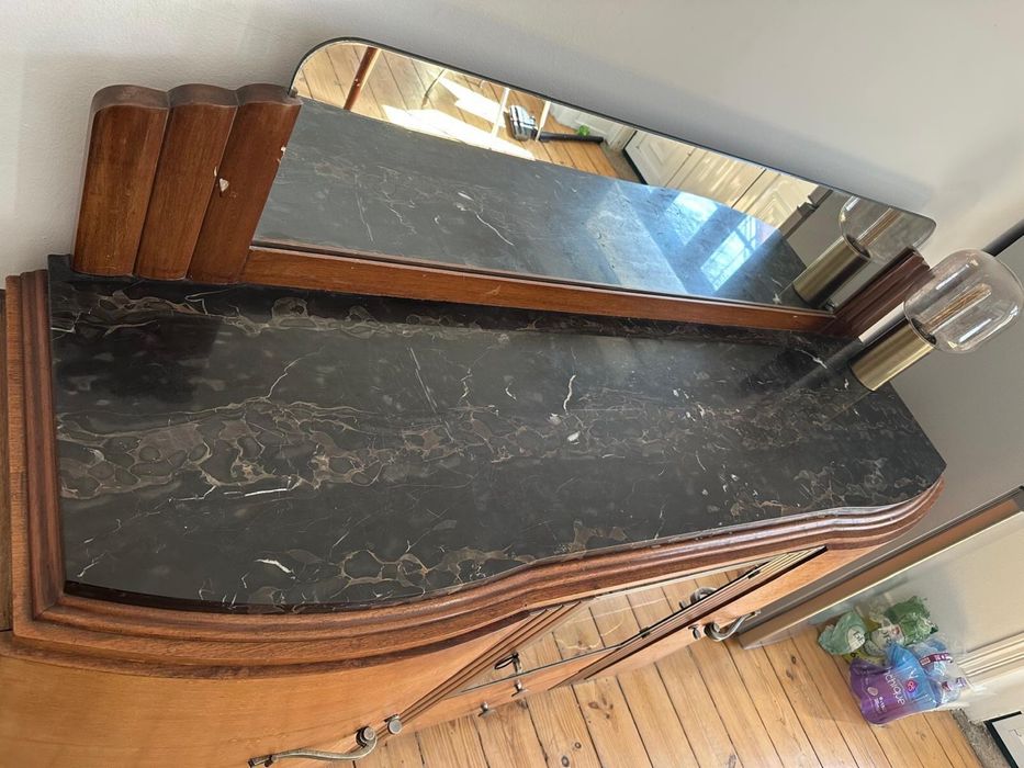 Aparador Art Déco Francês 1940 com Mármore