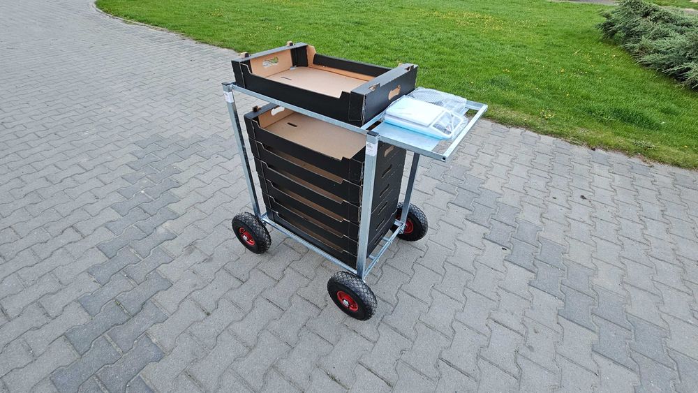 Wózek transportowy tunel wózeczki do zbioru borówka malin truskawki FV