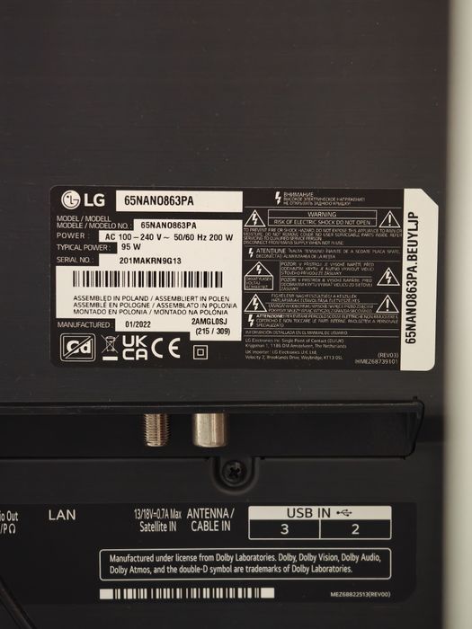 LG  NanoCell 65 cali
