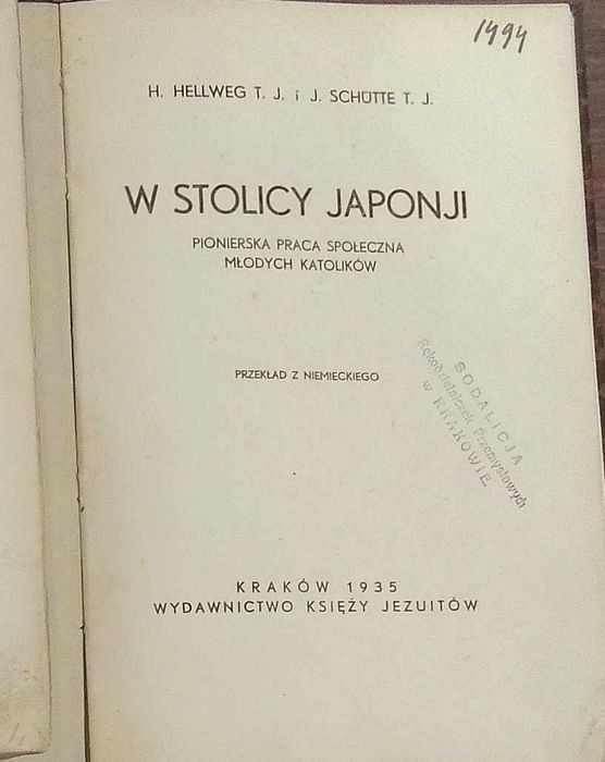 W stolicy Japonji. Pionierska praca społeczna młodych katolików.