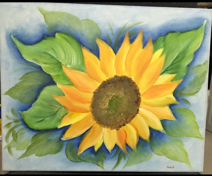 Quadro artesanal pintura oleo