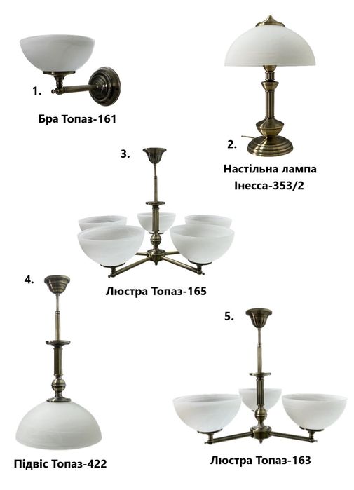 Настільна лампа ТМ ГЕОТОН Інеса 353/2 антична бронза