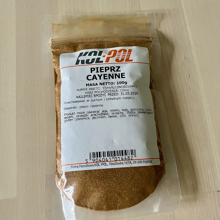 Pieprz cayenne 100g Kajeński mielony