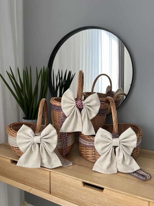 Кошики плетені із лози. Корзини Великодні. Кошик в етно-стилі.