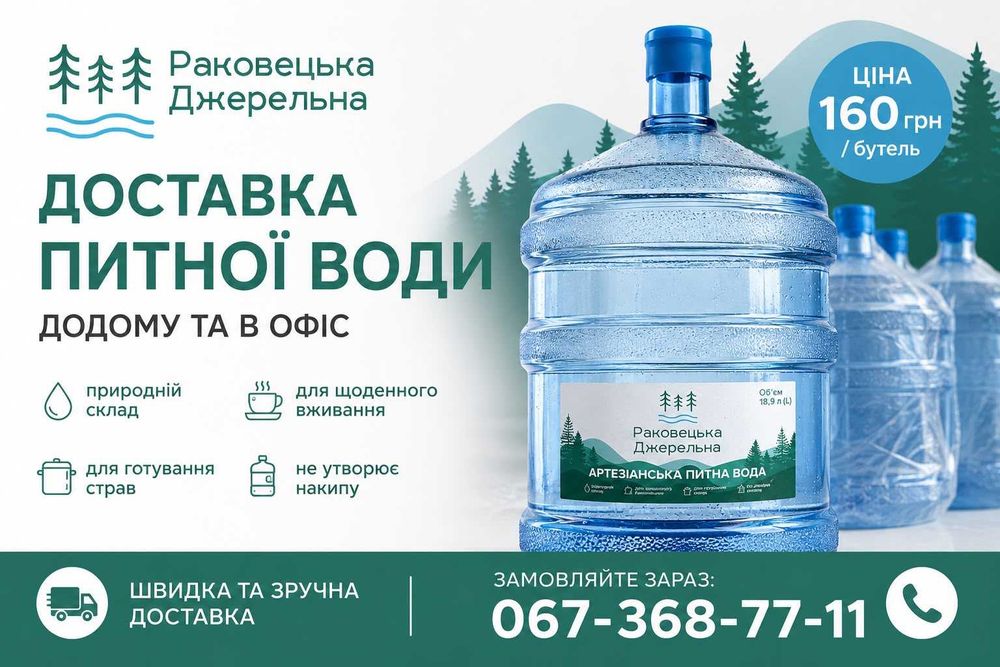 доставка бутильованої води Львів та околиці