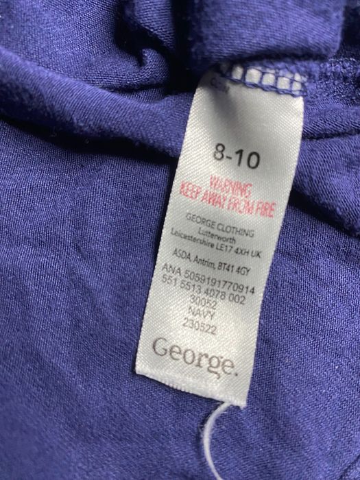 Синя жіноча піжама M George комплект сорочка-штани для дому