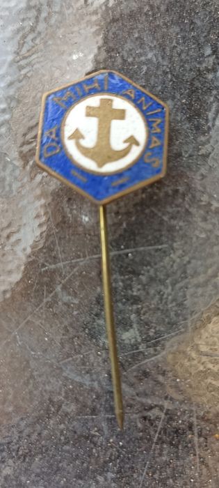 Dwie stare unikatowe szpile pinezy ozdobne