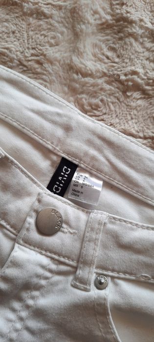 Białe spodnie skinny jeans H&M rozmiar 36