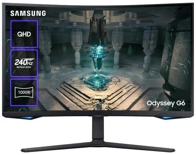 Монітор 27" Samsung Odyssey G6 2K QHD VA 1000R/240Гц/1мс/8-Bit+FRC