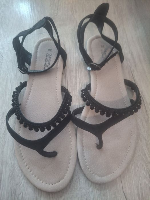 Sandały damskie czarne blue motion