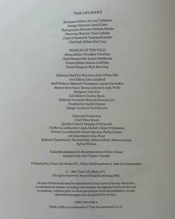 Warriors of the White Nile: The DInka - 1982 - TIme-Life Books