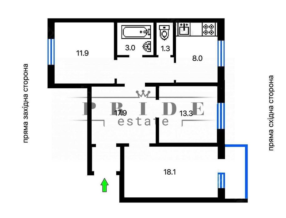 .Трикімнатна квартира в серці Троєщини за привабливою ціною