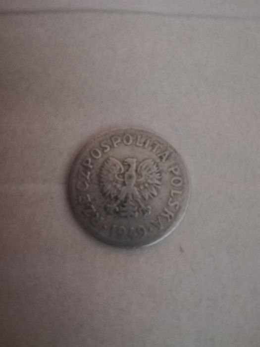 Moneta 50 GROSZY PRL 1949 rok BEZ ZNAKU mennicy