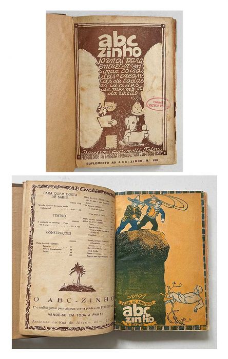 Jornal Infantil ABC-ZINHO, 5º Volume - nº97 a nº120. Completo e encadernado. Em excelente estado geral.