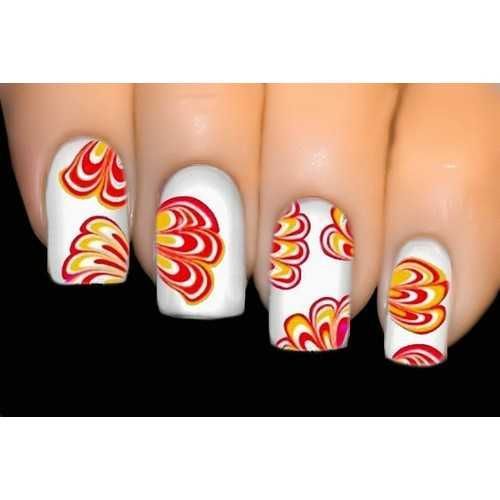 1071 naklejki wodne na paznokcie water marble