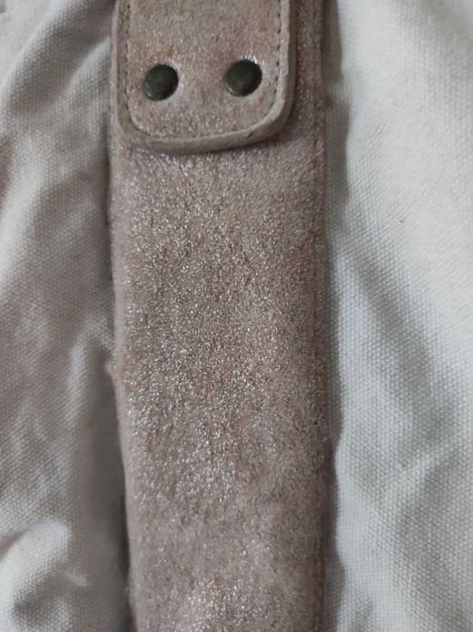 torba shopper torebka na ramię do ręki lniana safari reserved