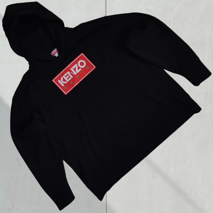 Худі KENZO Paris black big logo luxury item (Розмір L або M oversize)
