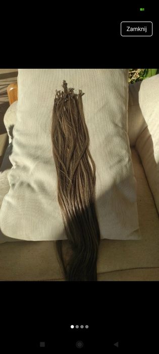 Włosy na keratynę brązowe 70 cm