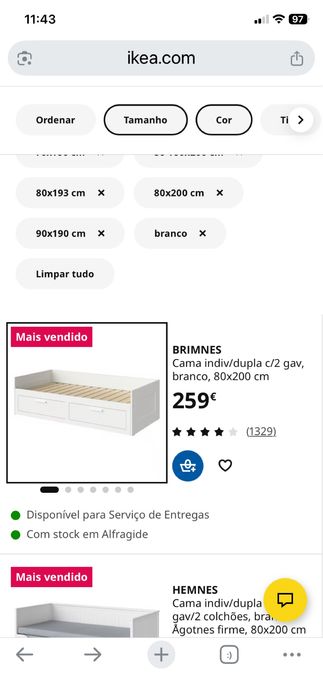 Cama Brimnes Ikea  nova