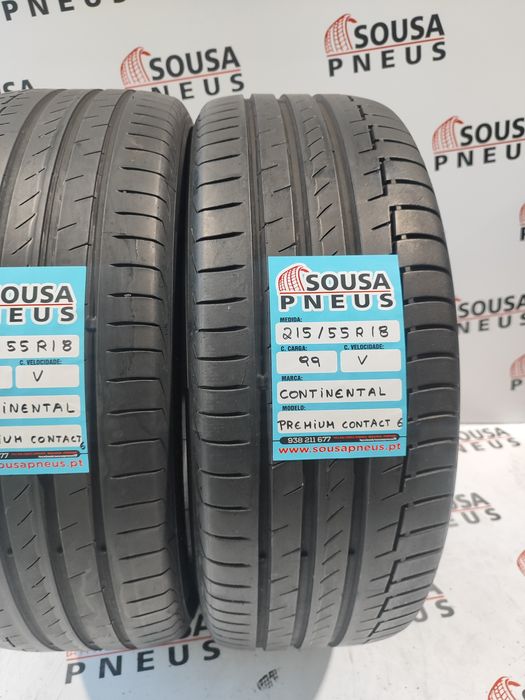 2 pneus semi novos 215-55R18 Continental - Oferta dos Portes