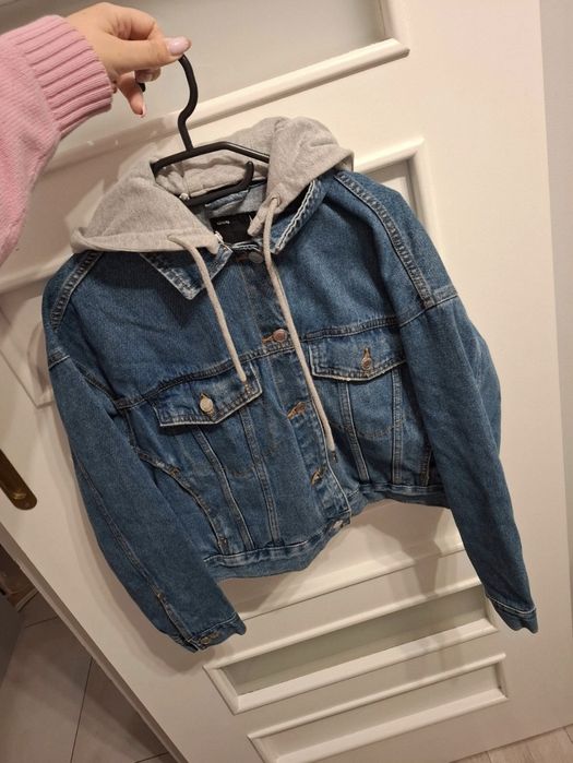 Dżinsówka 100% bawełna L z kapturem