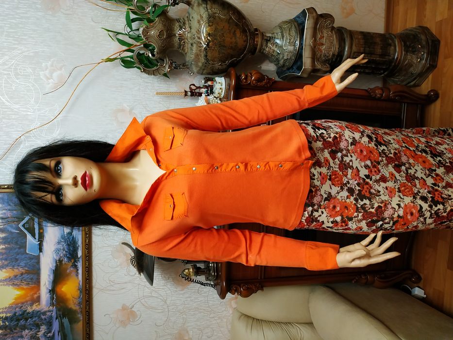 Котонова сорочка Street One Germany на кнопках котоновая рубашка