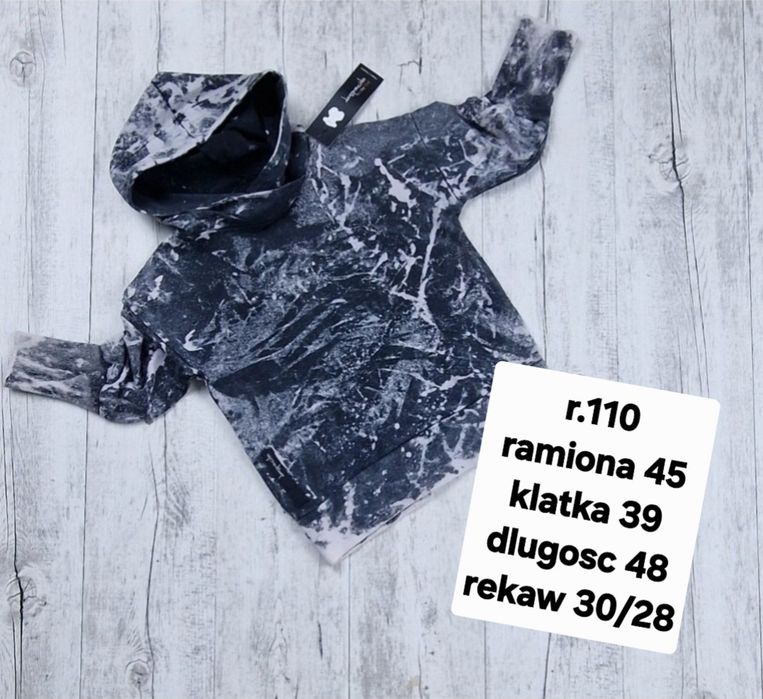 Bluza chłopięca batik despacito z kapturem  110 czarna