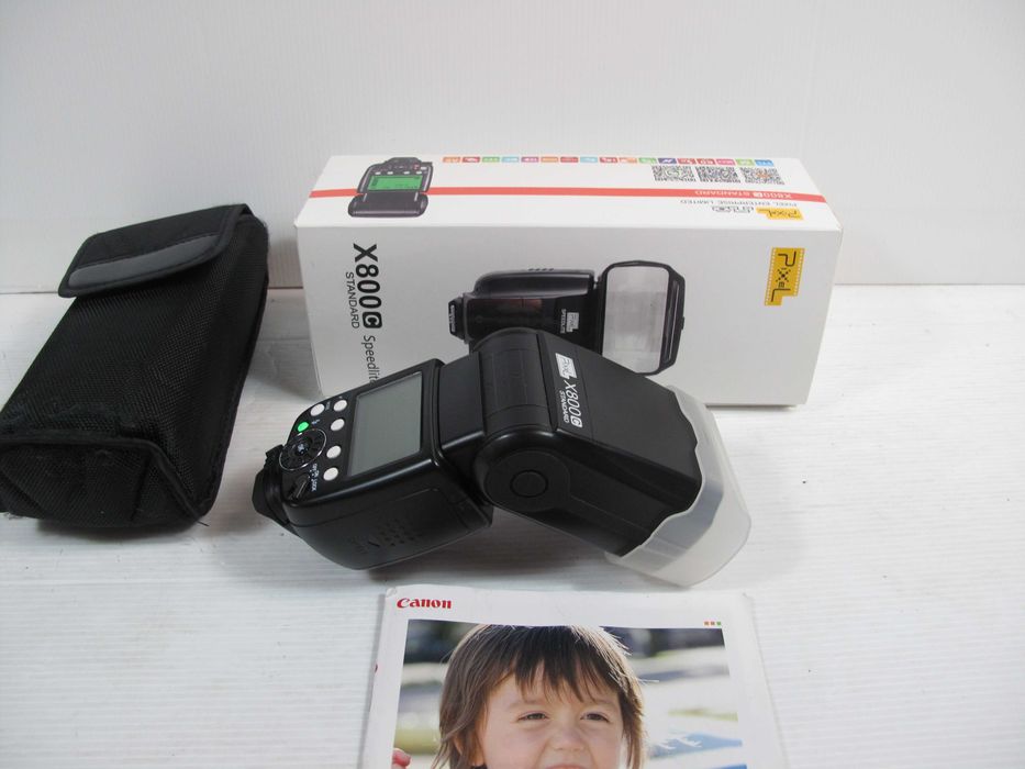 Flash Canon Pixel X800C na caixa e bolsa como novo,TEMOS Outros Flashs