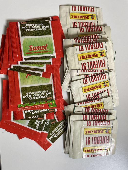 Saquetas vazias de 1991/92 e 1992/93