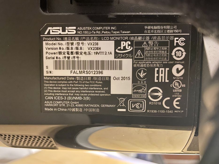 Monitor Asus VX238H 23’’ Full HD - Ótimo estado